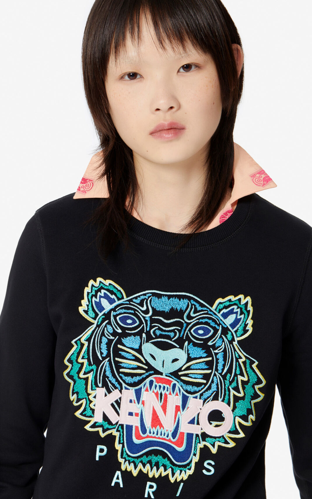 Kenzo Tiger Sweatshirt Black For Womens 5302OYRPG